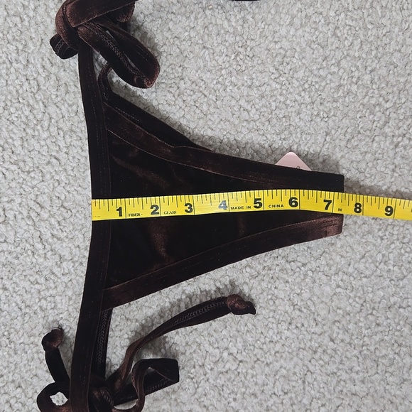 NWT Chloe Rose Revolve Sun Soaked Velvet Bikini Set In Bronze Size Small - Picture 8 of 15